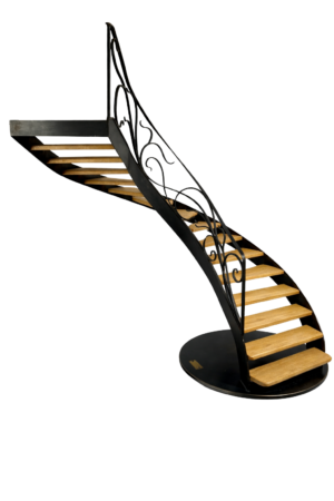 Escalier Métal Bois - Création architecturale - Ferronnerie d'art